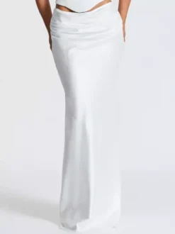 Ensemble 2 pièces pour femme corset à lacets et jupe longue orné de strass idéal pour les fêtes (collection 2026).