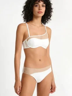 Ensembles de lingerie 2 pièces soutien-gorge et culotte noirs découpés