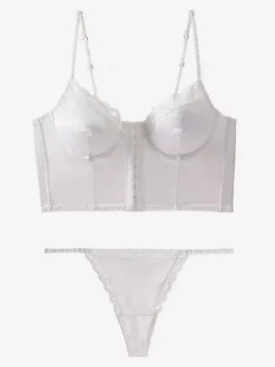 Ensembles de lingerie 2 pièces en dentelle noire : soutien-gorge et culotte