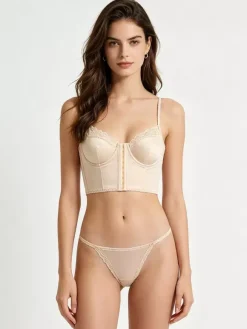 Ensembles de lingerie 2 pièces en dentelle noire : soutien-gorge et culotte