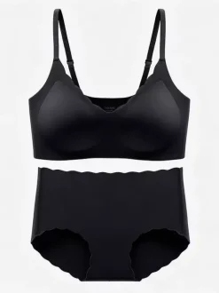 Ensembles de lingerie nuptiale nude 2 pièces sans coutures (soutien-gorge et culotte)