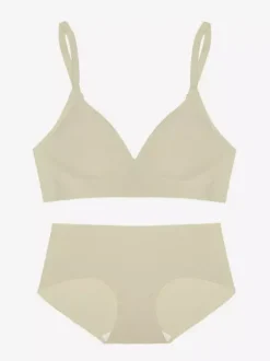 Ensembles soutien-gorge et culotte 2 pièces de lingerie verte