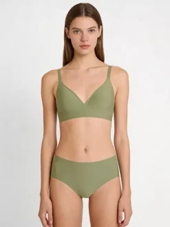 Ensembles soutien-gorge et culotte 2 pièces de lingerie verte