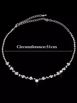 Ensembles de bijoux de mariée collier et boucle d'oreilles argent
