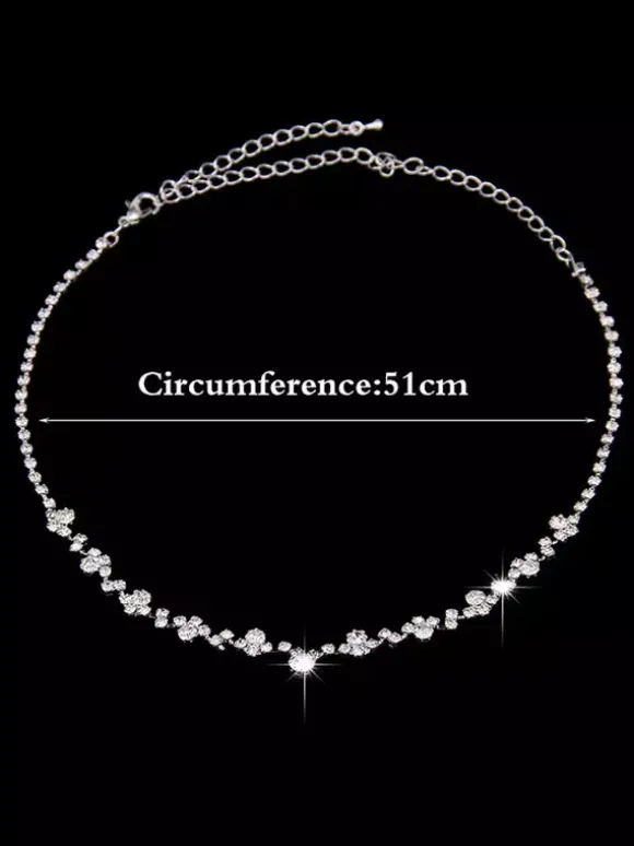 Ensembles de bijoux de mariée collier et boucle d'oreilles argent