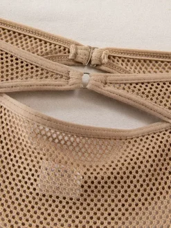 Ensembles de lingerie 2 pièces : soutien-gorge et culotte kaki transparents