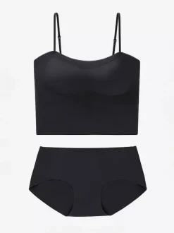 Ensembles de lingerie 2 pièces vert soutien-gorge et culotte