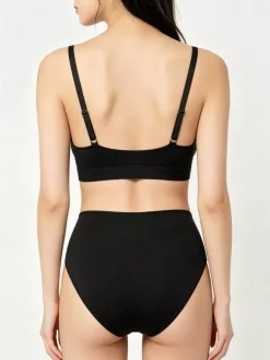 Ensemble soutien-gorge et culotte marron 2 pièces