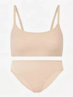 Ensemble soutien-gorge et culotte marron 2 pièces
