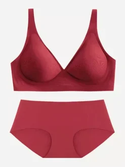 Ensemble soutien-gorge et culotte abricot clair (2 pièces)