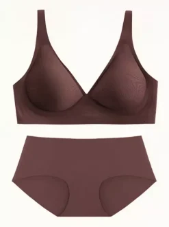 Ensemble soutien-gorge et culotte abricot clair (2 pièces)