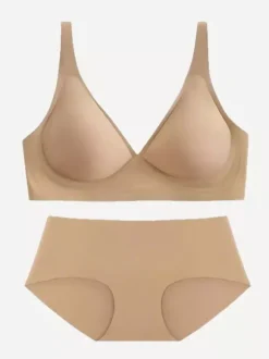 Ensemble soutien-gorge et culotte abricot clair (2 pièces)