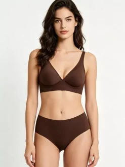 Ensemble soutien-gorge et culotte abricot clair (2 pièces)
