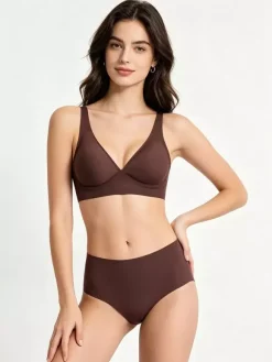 Ensemble soutien-gorge et culotte abricot clair (2 pièces)