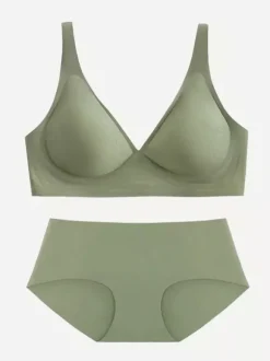 Ensemble soutien-gorge et culotte abricot clair (2 pièces)