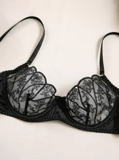 Ensemble soutien-gorge et culotte blancs en dentelle deux pièces pour la mariée