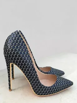 Escarpins à talons aiguilles imprimés bout pointu
