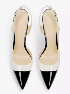 Escarpins à talons hauts pour femmes bout pointu bride arrière ajourée