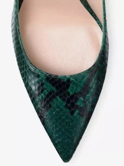 Escarpins à talons hauts pour femmes bout pointu motif serpent à enfiler