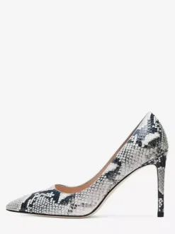 Escarpins à talons hauts pour femmes bout pointu motif serpent à enfiler