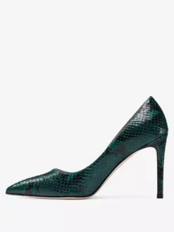 Escarpins à talons hauts pour femmes bout pointu motif serpent à enfiler