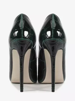 Escarpins à talons hauts pour femmes bout pointu détails métalliques chaussures habillées à enfiler