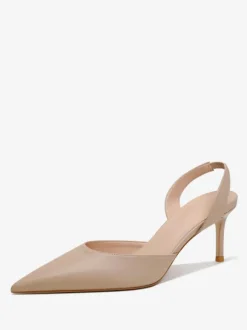 Escarpins à talons noirs à bout pointu et talon aiguille pour femmes
