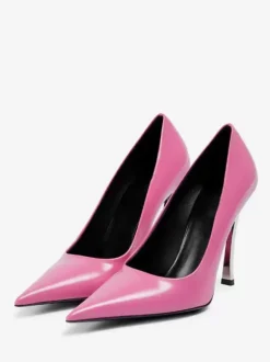 Escarpins basiques blancs pour femmes Chaussures à talons hauts avec bout pointu et bout pointu