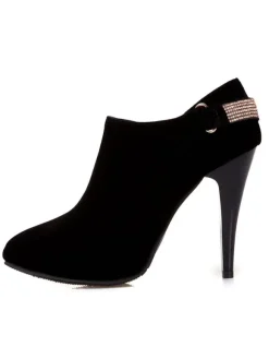 Escarpins bleus pour femmes à talons hauts  bout pointu  strass  chaussures à talon aiguille