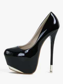 Escarpins en cuir verni à talons hauts sexy pour femmes