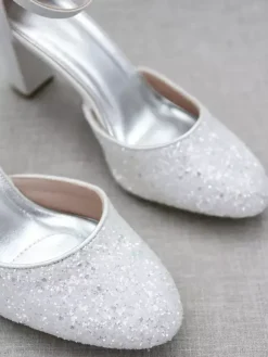 Escarpins habillés femmes beaux n艙uds paillettes bout rond