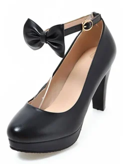 Escarpins Lolita classiques avec plateforme à bride à la cheville et talons hauts Lolita Déguisements Halloween