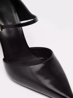 Escarpins Mary Jane noirs à talons hauts et bout pointu pour femmes