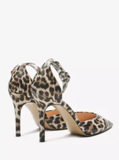 Escarpins noirs à talons hauts pour femmes bout pointu et bride cheville
