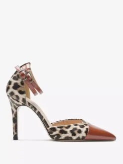 Escarpins noirs à talons hauts pour femmes bout pointu et bride cheville