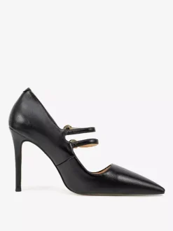 Escarpins noirs Mary Jane à bout pointu et talons aiguilles