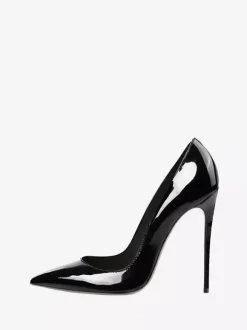 Escarpins noirs sexy à talons hauts et bout pointu pour femmes