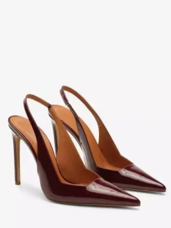 Escarpins bordeaux à talons hauts et bout pointu pour femmes (2026)