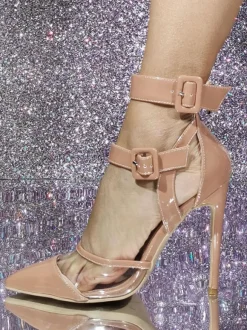 Escarpins À Bout Pointu Sexy Femmes Talons Hauts Aiguille Vernis PU
