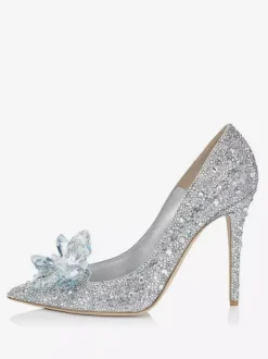 Escarpins de soirée à strass et cristaux pour femmes