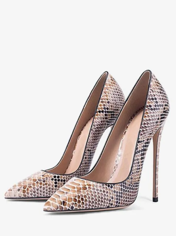Escarpins femme talon haut bout pointu brillant
