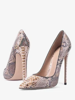 Escarpins femme talon haut bout pointu brillant