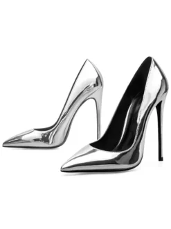 Escarpins femme talon haut vernis rouge bout pintu Chaussures sexy