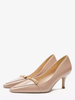 Escarpins noirs à petits talons bout pointu chaussures habillées à enfiler pour femmes