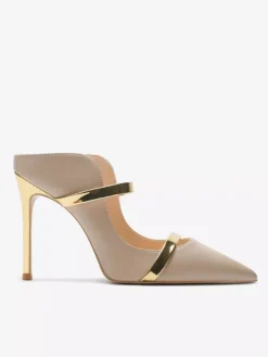 Escarpins noirs à talons hauts pour femmes bout pointu et dos nu