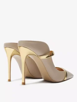 Escarpins noirs à talons hauts pour femmes bout pointu et dos nu
