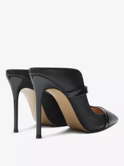Escarpins noirs à talons hauts pour femmes bout pointu et dos nu