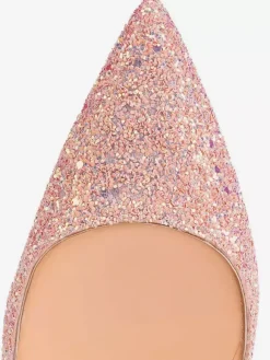 Escarpins à paillettes à bout pointu chaussures de soirée faciles à enfiler