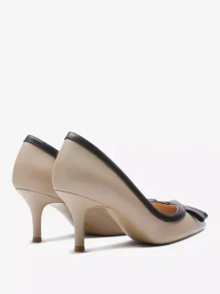 Escarpins à petits talons bout pointu noir n艙ud à enfiler pour femmes