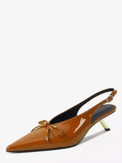 Escarpins à petits talons bout pointu n艙ud chaussures de bal à enfiler